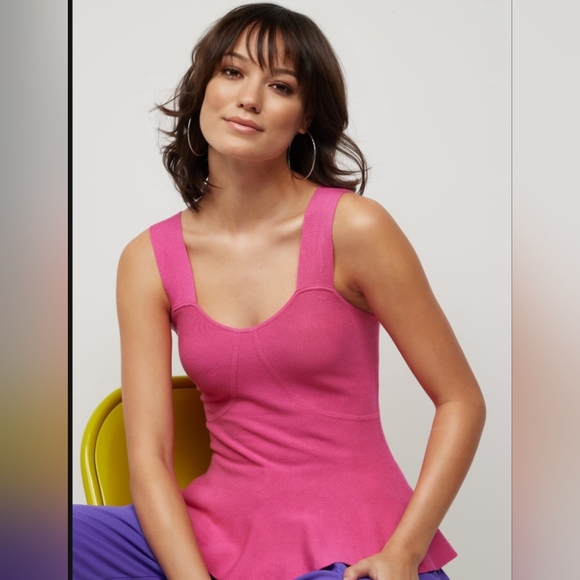 Sleeveless Peplum Sweater - Picture 1 of 6